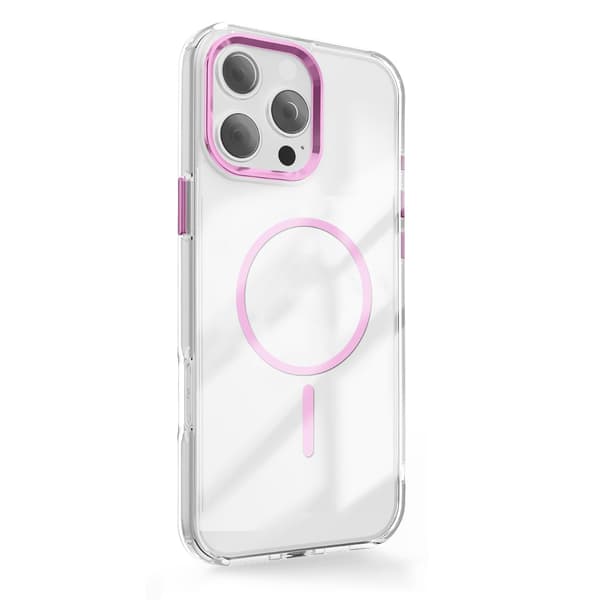 Clear Thin Mag-skal för iPhone 14 6,1\" rosa