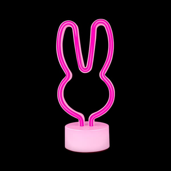 Neon LED på stativ KANIN rosa USB-C FSC-10 Forever Light rosa