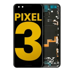 OLED-enhet med ram för Google Pixel 3 (renoverad) (Just Black)