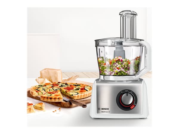 Bosch MultiTalent 8 MC812S814 Kökkenmaskine Börstet rustfrit stål/vit