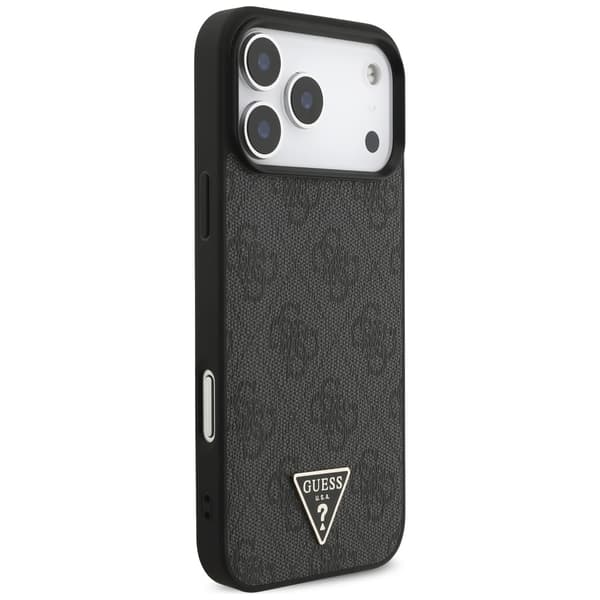 Guess 4G Strap Triangle Logo MagSafe Case for iPhone 17 Pro Max Black
