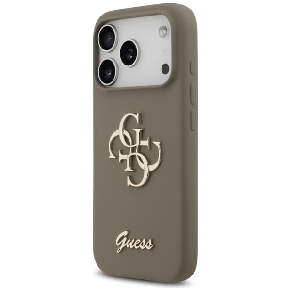 Guess Silikon Big 4G Script-fodral till iPhone 17 Pro brun