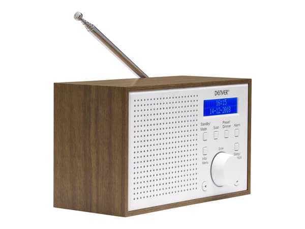 DENVER DAB-46 DAB bärbar radio Brun vit