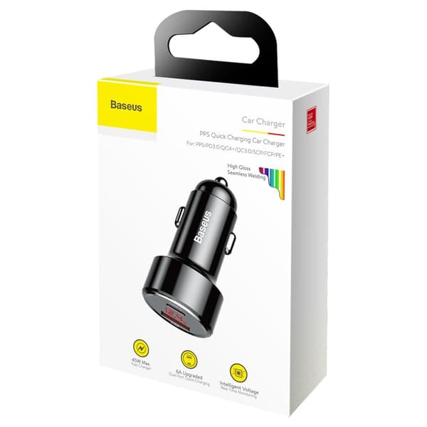 Baseus billaddare Magic PPS QC 4 0+ USB + PD svart 45W svart