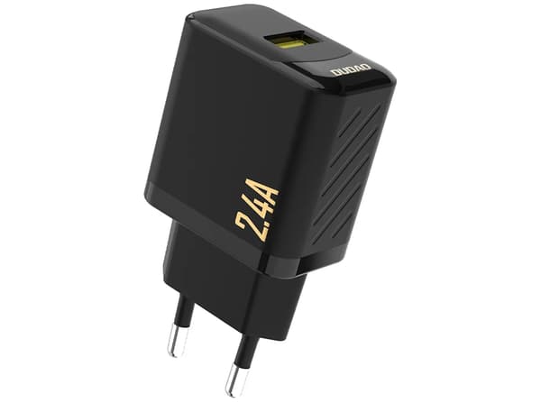 Dudao A23EU Adapter 12Watt GaN 1xUSB-A svart svart