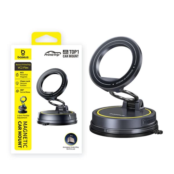 Baseus PrimeTrip VC2 Flex Magnetisk Bilhållare Sugkopp Version Svart svart