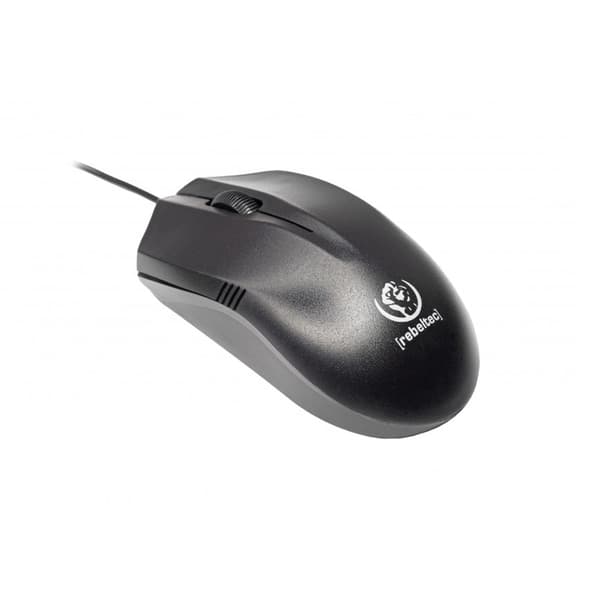 Rebeltec optisk mus USB 1,8m Wolf