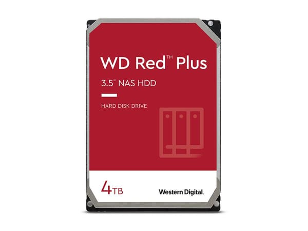 WD Red Plus hårddisk 4TB 3.5 Serial ATA-600 5400rpm