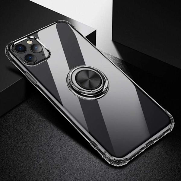 tunn fodral med ring för iphone 12 pro|svart