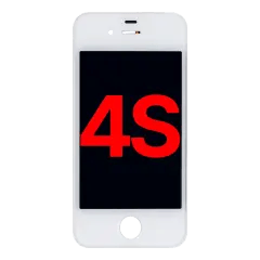 LCD-enhet för iPhone 4S (Eftermarknad Plus) (Vit)