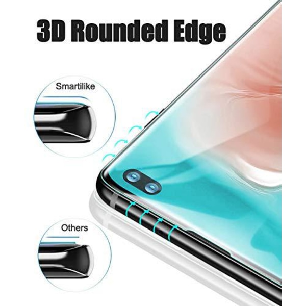 4 st hög kvalitet heltäckande  för Samsung s10 plus Transparent