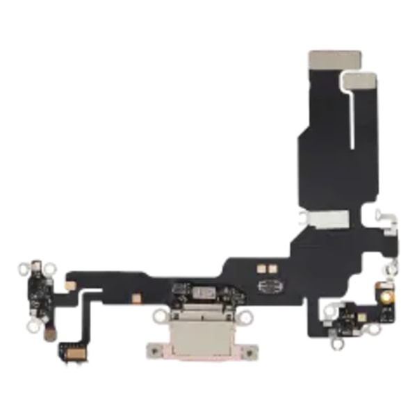 Laddningsport Flexkabel för iPhone 15 (Eftermarknad Plus) (Rosa)