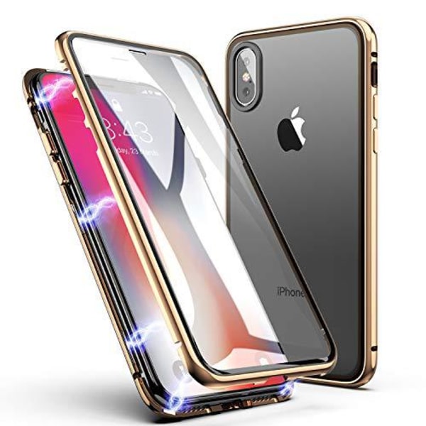 Magnet case för iphone Xr guld Gold