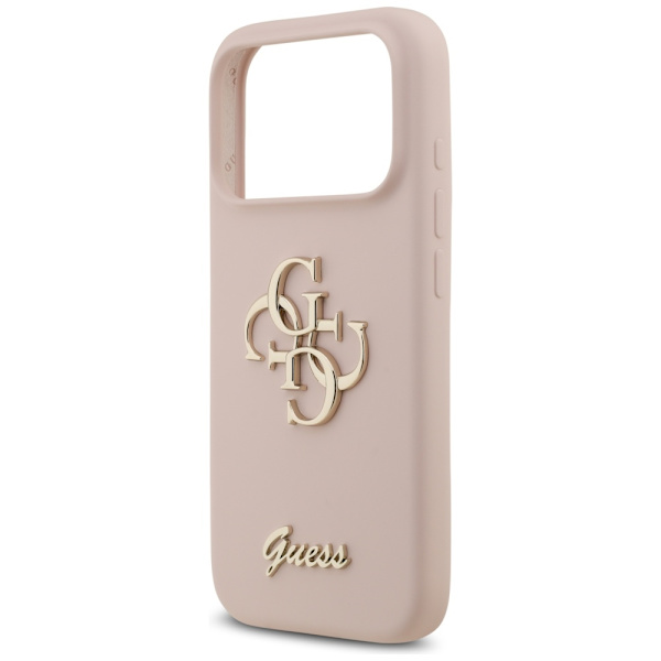 Guess Silicone Big 4G Script skal för iPhone 17 Pro Rosa