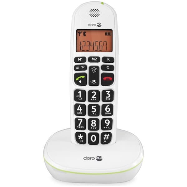 DORO PhoneEasy 100w trådlös telefon Ingen nummervisning vit
