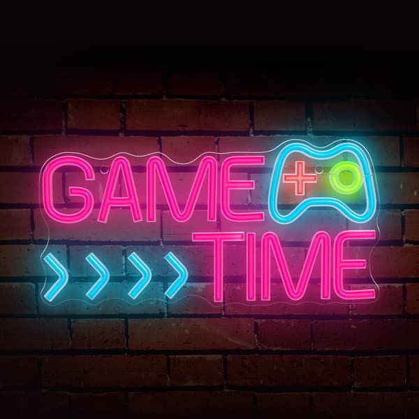 Forever Light Neon PLEXI LED GAME TIME flerfärgad FPNE34