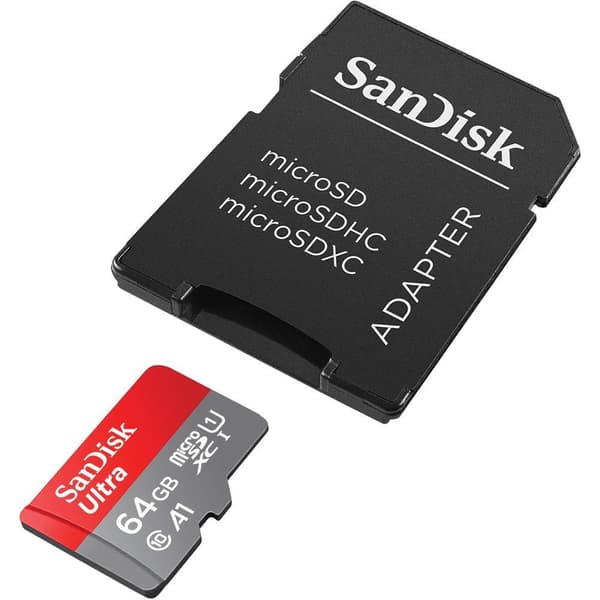 SanDisk minneskort Ultra Android microSDXC 64GB 140MB/s A1 Cl.10 UHS-I + adapter