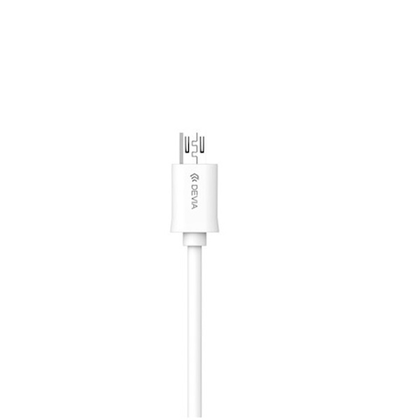 Devia-kabel Smart EC081 USB - MicroUSB 1,0 m 2,1A vit