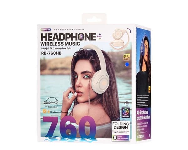 Wireless Headphones Remax RB-760HB - Blue, ABS Material