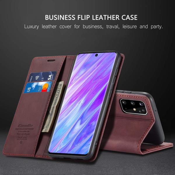 Hög kvalitet plånbok Läderfodral  för iphone 12 pro|mörk brun