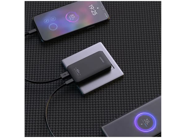 Dudao A65Q Adapter 65Watt GaN 1xUSB-C + 1xUSB-A Svart svart