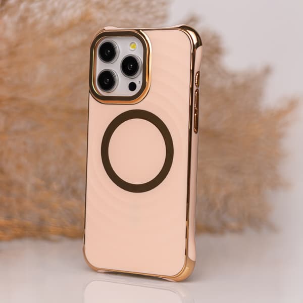 Circle Glam Mag fodral för iPhone 16 Plus rosa rosa