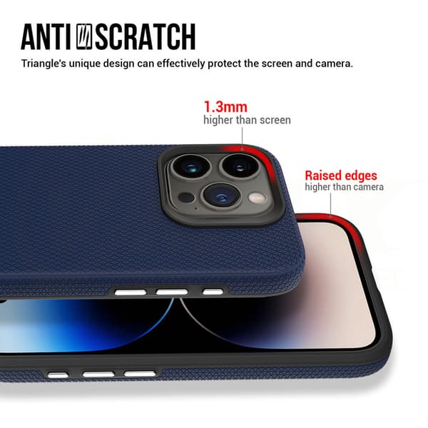 Vmax Triangle fodral för iPhone 16 Plus marinblå