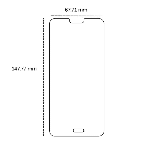 Härdat glas 2,5D för Huawei P20 Pro