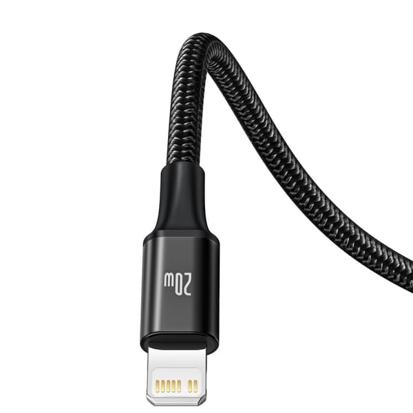 Baseus kabel 3in1 Rapid PD USB-C - micro USB + Lightning + USB-C 1,5m svart 20W svart