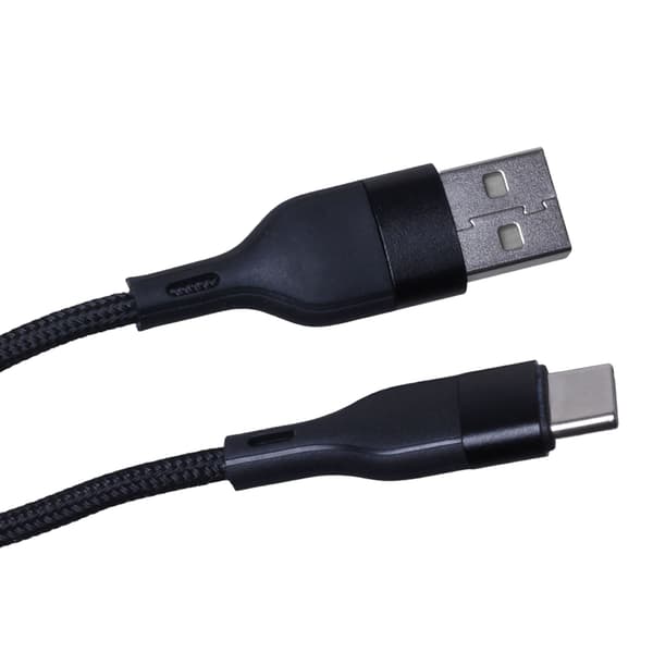 Maxlife MXUC-07 kabel USB - USB-C 1,0 m 3A svart nylon