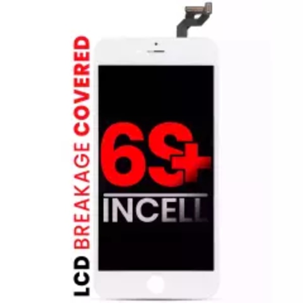 LCD-enhet med stålplatta för iPhone 6S Plus (Eftermarknad Pro: XO7 Incell) (Vit)