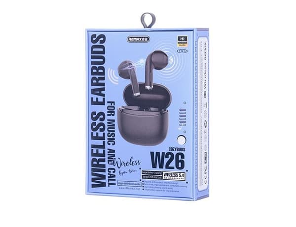 REMAX HÖRLURAR BLUETOOTH TWS W26 SVARTA