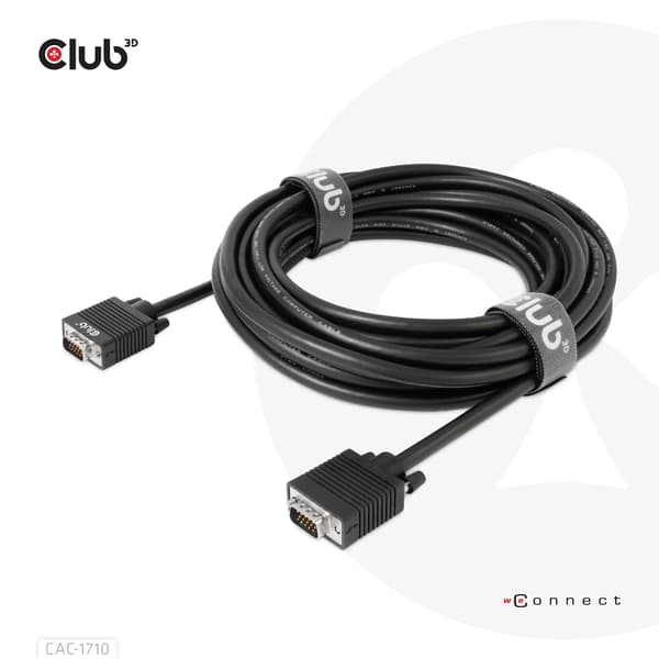 Club 3D VGA-kabel 10m svart