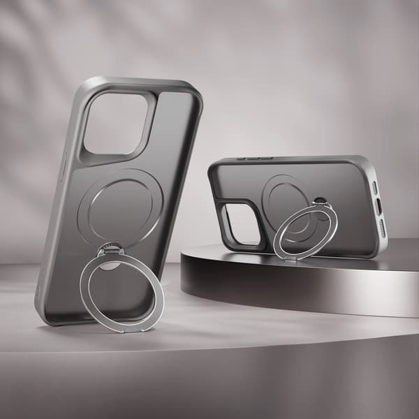 Etteri Matt Mag Ring skal för iPhone 15 grå