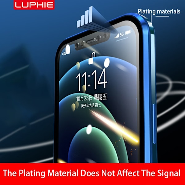 magnetfodral för iphon 12 pro max guld