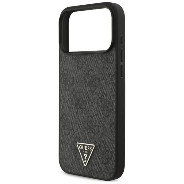 Guess 4G Strap Triangle Logo MagSafe Case for iPhone 17 Pro Max Black