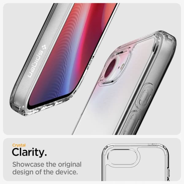 SPIGEN ULTRA HYBRID IPHONE 16E CRYSTAL transparent