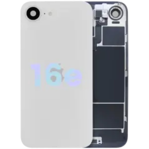 Baksida i glas för iPhone 16e (Service Pack) (vit)