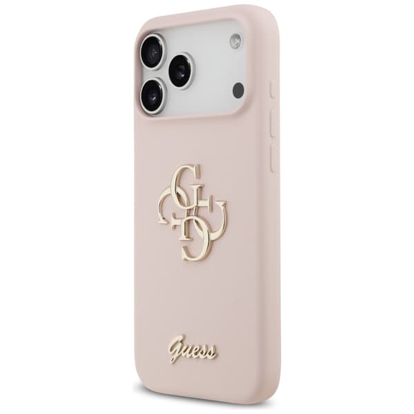Guess Silicone Big 4G Script skal för iPhone 17 Pro Max rosa