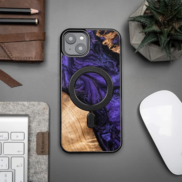 Bewood Unique Case for iPhone 15 Plus 6.7\" Violet with MagSafe