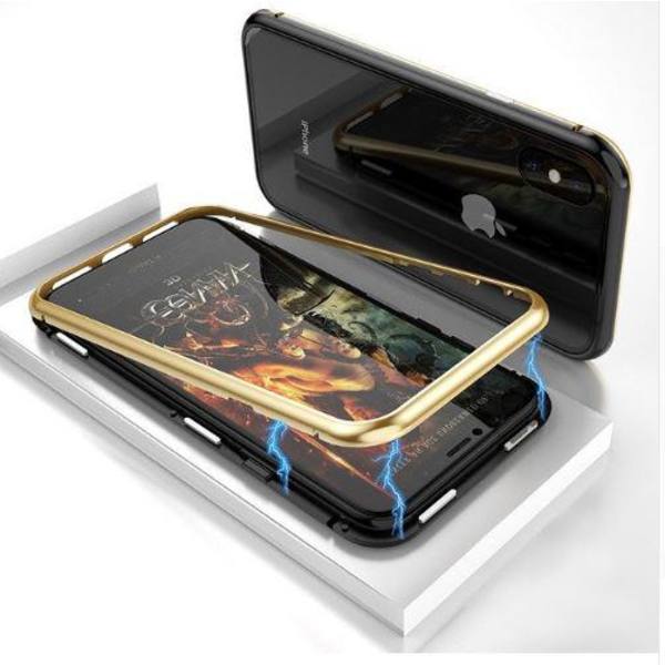 Magnetisk Aluminiummetall  för iphone Xr svart BlackAsh