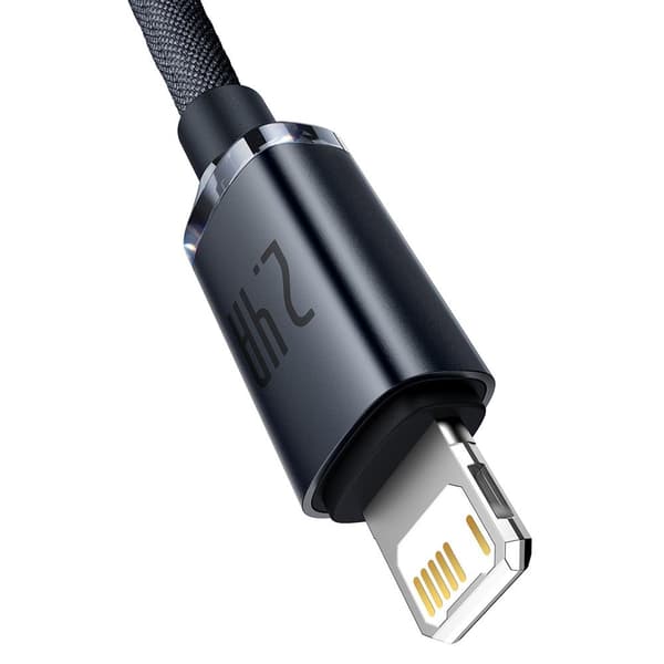 Baseus kabel Crystal Shine USB - Lightning 2,0 m 2,4A svart