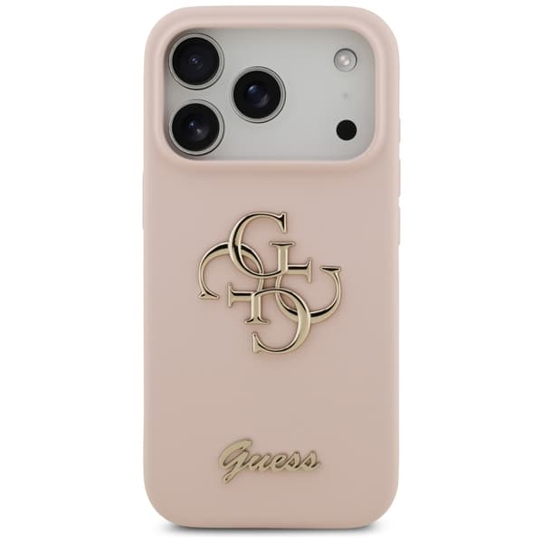 Guess Silicone Big 4G Script skal för iPhone 17 Pro Rosa