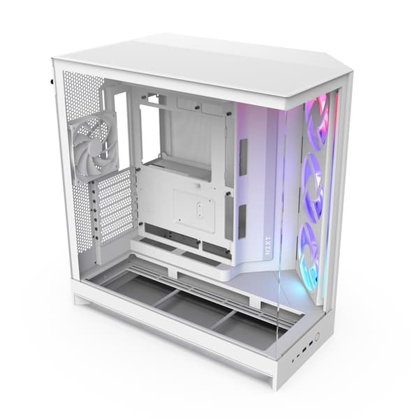 NZXT H9 Flow 2025 Tårn ATX Ingen strömförsörjning vit