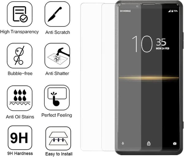 [2-Pack]skärmskydd för Sony Xperia 5
