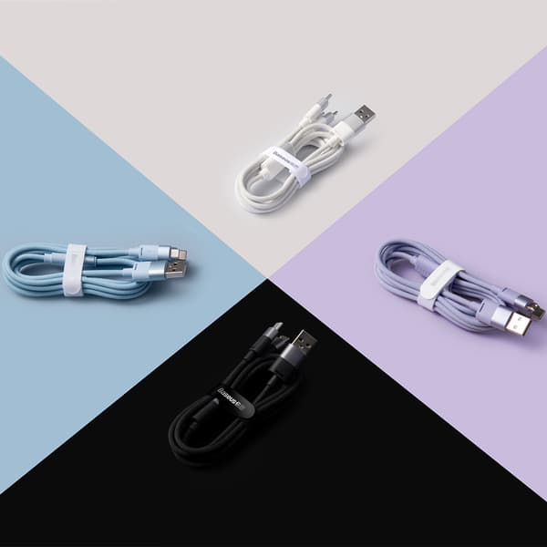 Baseus kabel 3i1 StarSpeed USB - micro USB + Lightning + USB-C 1,2m 3,5A svart svart