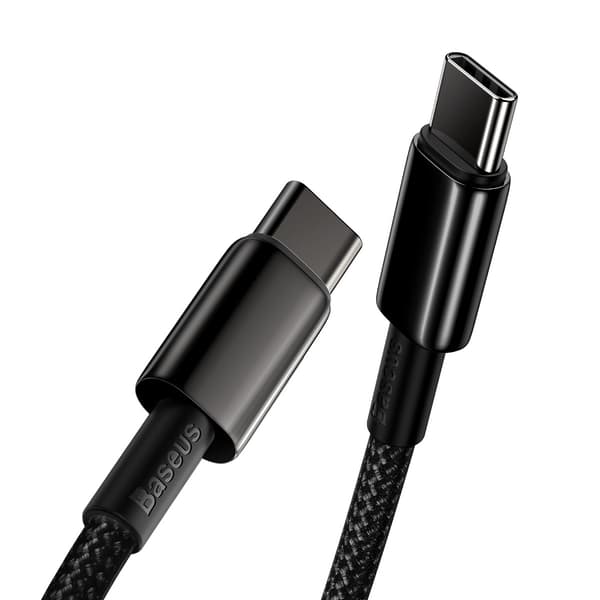 Baseus-kabel Tungsten PD USB-C - USB-C 1,0 m svart 100W