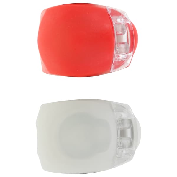Setty cykellampor silikonset fram vit + bak röd LR-01