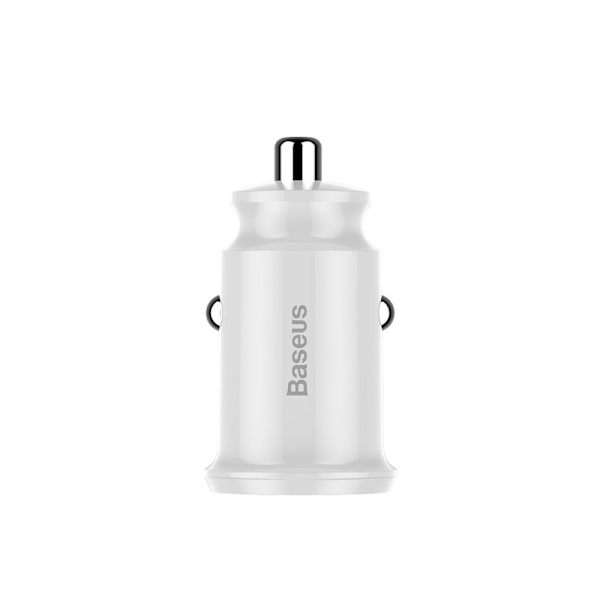 Baseus billaddare Grain 2x USB 3,1A vit