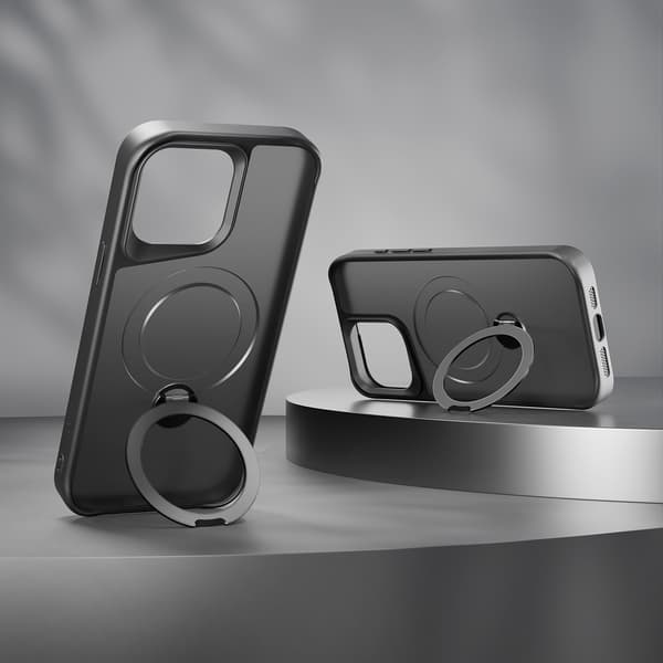 Etteri Matt Mag Ring Case for iPhone 15 6.1\" Black